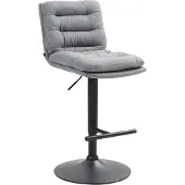 CLP Barhocker Damar Stoff schwarz - grau