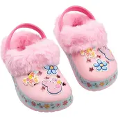 Pipsa Possu - Blumen Clogs für Mädchen, Pelzgefüttert NS9612 (27 EU) (Pink)