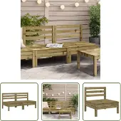 The Living Store Gartensofas ohne Armlehnen 2 Stk. Kiefernholz Imprägniert