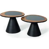 AEA Designer Couchtisch Set 2x Tisch Wohnzimmer Stil Schwarzer 2tlg. Möbel