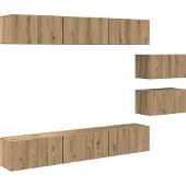 Syfax TV-Schrankset 8 stk. Artisan-Eiche Holzwerkstoff