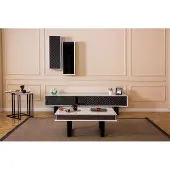 AEA Modern Wohnzimmer Set 6 tlg TV-Ständer Design Wandschrank Holz Einrichtung