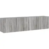 Syfax TV-Wandschränke 2 Stk. Grau Sonoma 80x30x41 cm