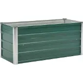 Syfax Garten-Hochbeet Verzinkter Stahl 100x40x45 cm Grün