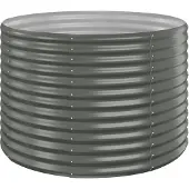 Syfax Hochbeet Verzinkter Stahl 100x100x68 cm Grau