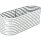 Syfax Garten-Hochbeet 240 x 80 x 81 cm Verzinkter Stahl Silbern
