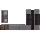 Xl Moebel Gmbh Exklusive Wohnzimmer Set Modern TV-Schrank 2x Vitrine Wandregal 4tlg.