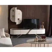 AEA Wohnwand Sideboard Wandregal Fernsehschrank Lowboard TV Verspiegelt