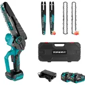 OEM Elektrische Kettensäge, bürstenloser Motor, 8 Zoll Führungsschiene, 2xBatterie Set-1