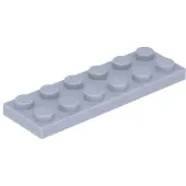 LEGO 2x6 Platte 3795 - 50 Stück Hellgrau