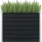 Syfax Hochbeet Anthrazit 100 x 100 x 77 cm Verzinkter Stahl