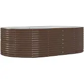 Syfax Hochbeet Braun 212x140x68 cm Verzinkter Stahl