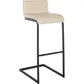 CLP Barhocker Newport Schwarz, Farbe:creme, Grundmaterial:Stoff