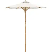 Syfax Garten-Sonnenschirm Cremeweiß Ø 180 x 230 cm Bambus