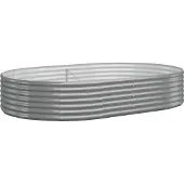 Syfax Hochbeet Verzinkter Stahl 214x140x36 cm Grau