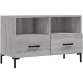 Syfax TV-Schrank Grau Sonoma 80x36x50 cm Holzwerkstoff