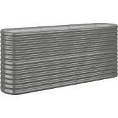 Syfax Hochbeet Verzinkter Stahl 152x40x68 cm Grau
