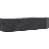 Syfax Hochbeet Verzinkter Stahl 322x100x68 cm Anthrazit