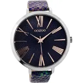 Oozoo Metall Damen Uhr Analog Quarzuhr Armband blau Timepieces D2UOC9215A