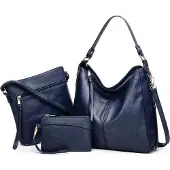 Sonstiges Pahajim Damen Handtaschen Set Kunstleder 3er Set in Schwarz