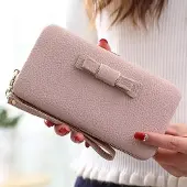 HARAHU JA-14954 Geldbörse - Hellrosa für Damen KP14954