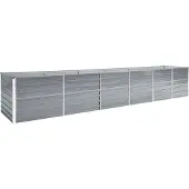 Syfax Garten-Hochbeet Verzinkter Stahl 480x80x77 cm Grau