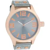 Oozoo Leder Damen Uhr Analog Quarzuhr Armband grau Timepieces D2UOC1104A