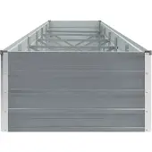 Syfax Garten-Hochbeet Verzinkter Stahl 480x80x45 cm Grau