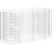Syfax Gabionen-Hochbeet Verzinktes Eisen 200x100x100 cm