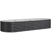Syfax Hochbeet Verzinkter Stahl 224x80x36 cm Anthrazit