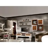 AEA Wohnwand Wohnzimmer Set Vitrine Schrank Regal Set Wohnwände Regal Fernseh Wand
