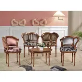 AEA Wohnzimmer Set Couchtisch Stühle Designer Klassisches Möbel Set 5tlg