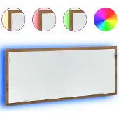 Syfax LED-Badspiegel Artisan-Eiche 100x8,5x37 cm Holzwerkstoff