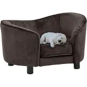 Syfax Hundesofa Braun 69x49x40 cm Plüsch
