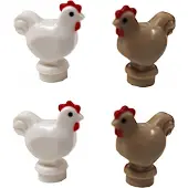 LEGO Tierwelt: 4 Hühner