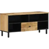 Syfax TV-Schrank 100x33x46 cm Massivholz Mango