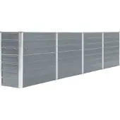 Syfax Hochbeet 320 x 40 x 77 cm Verzinkter Stahl Grau