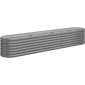 Syfax Hochbeet Verzinkter Stahl 224x40x36 cm Grau