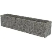 Syfax Gabionen-Hochbeet Verzinkter Stahl 450×90×100 cm