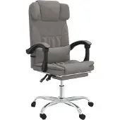 vidaXL Bürostuhl mit Massagefunktion Taupe Stoff