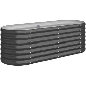Syfax Hochbeet Verzinkter Stahl 114x40x36 cm Anthrazit