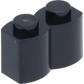 LEGO 1x2 Pallisade - 250 Stück Schwarz