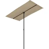 Syfax Sonnenschirm mit Aluminium-Mast 180x110 cm Taupe