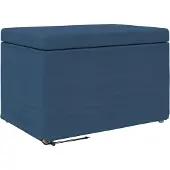 Syfax Hocker Blau 61 x 41 x 40 cm Stoff und Pressholz