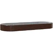 Syfax Hochbeet Verzinkter Stahl 373x140x36 cm Braun
