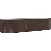 Syfax Hochbeet Verzinkter Stahl 322x100x68 cm Braun