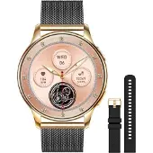 RUBICON Smartwatch RNCF30 SET für Damen mit AMOLED-Display, Telefonfunktion und Herzfrequenz, SpO2
