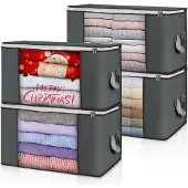 Sonstiges 4er Pack 90L Kleider Aufbewahrung Boxen mit Deckel - Grau