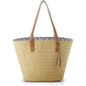 Sonstiges Stroh Handtasche Damen Sommer Umhängetasche Strandtasche Boho Shopper
