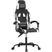 Syfax Gaming-Stuhl Schwarz und Weiß Kunstleder